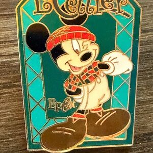 Disney Le Cellier Mickey Mouse Teal Green Red Gold Enamel Pin